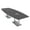 Asian Night w/Silver Base with Electric, variant on 10' Modular Boat Shaped Powered Conference Table With Metal T-Bases