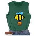 thumbnail image 4 of Moda casual mujer sin mangas impreso damas o-cuello tops chaleco camiseta Pompotops  lopia989870, 4 of 6