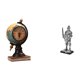 thumbnail image 1 of Figura decorativa moderna de caballero con globo terráqueo, reloj de mesa, adorno artesanal para escritorio, estante, dormitorio, armario, entrada, li, 1 of 8