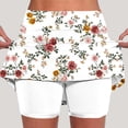 thumbnail image 2 of QATAINLAV High Waisted Shorts for Women with Skirt Casual Summer Floral Print Elastic Waist Skirts Beach Vacation Workout Skorts Green 3XL, 2 of 6