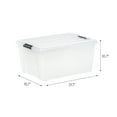 IRIS USA, 45 Qt. (11.25 gal.) Clear Latch Box, Stackable Plastic