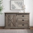 thumbnail image 2 of Farmhouse 56" Sliding X Barn Door Sideboard in Gray Wash, 2 of 8