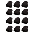 thumbnail image 1 of TOP HEADWEAR Bonnet d'Hiver Uni - 12 Pcs en Gros - Noir, 1 of 2