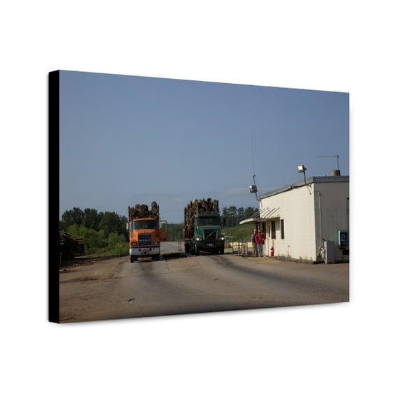 Canvas Print: The Alabama River Pulp Company And The Claiborne Mill Complex