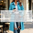 thumbnail image 3 of Hzzrkos Women's Polka Dot Long Coat, Lapel Collar Button Front Long Sleeve Casual Overcoat, Printed Lightweight Outerwear for Everyday Wear and Layering, 3 of 5