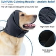thumbnail image 5 of EISHOW Dog Calming Hoodie, No Flap Ear Wraps for Dogs Anxiety Relief, Dog Ear Muffs Noise Protection for Firework, Grooming, Force Drying, Dog Ear Covers Headband for Noise Cancelling, Grey L, 5 of 6