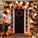 thumbnail image 2 of Kit de arco de guirnalda de globos de Halloween, juego de decoraciones de fiesta de Halloween con pancarta de Halloween, globos naranjas, negros y dorados, decoración de murciélagos para suministros de fiesta de Halloween Sailing Electrónica, 2 of 4