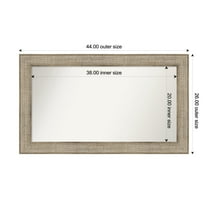 Amanti Art Custom Wall and Bathroom Mirror (26 x 44 in.), Trellis Silver Frame