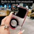 thumbnail image 2 of for iPhone 14 Pro Max Case Clear Magnetic [ Compatible with MagSafe ], Full Camera Protection Slim Thin Soft Plating Back Cover for iPhone 14 Pro Max Phone Case for Women Men - Pink, 2 of 10