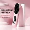 thumbnail image 2 of Glow Wave Heated Brush,Glow Wave Heated Brush for Short Hair USB Charging Heat Settings & LED Screen for Hair Dryer and Styler, 2 of 7