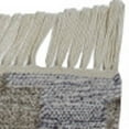 thumbnail image 4 of 10' X 13' Taupe Gray And Blue Geometric Hand Woven Stain Resistant Area Rug With Fringe, 4 of 10