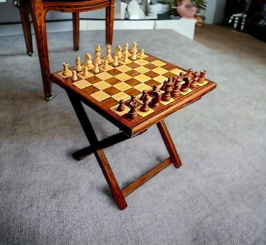 Wegiel Imperator 21-Inch Luxury Wooden Chess Set For Adults - Handcrafted From Premium Beech And Birch Wood, Brown
