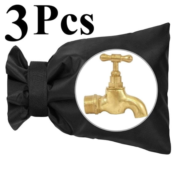 Outdoor Faucet Covers 3 Pack 8.8"H X 5.9"W  Faucet Insulation Cover Socks Hose Bib Covers,Across the Rain