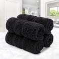thumbnail image 2 of American Soft Linen Premium Genuine Turkish Cotton 4-Piece Washcloth Set - Black, 2 of 3