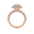 thumbnail image 3 of IGI Certified 2 Carat Radiant Shape Lab Grown Diamond Engagement Ring | 14K Rose Gold | Crowned Cresta Double Halo Diamond Ring | FG-VS1-VS2 Quality Friendly Diamonds, 3 of 5
