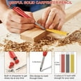 thumbnail image 3 of Solid Carpenter Mechanical Pencil with Sharpener Woodworking Tools 2.8mm 3 Colors Refill Construction Tools Stationery Supply Black Refills, 3 of 6