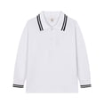 thumbnail image 6 of Crunowin Boys School Uniform Polo Cotton Shirt Long Sleeve Autumn Collared Casual Kids Base Layer Top, 6 of 6