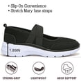 thumbnail image 3 of CHICVOMEY Women's Slip-On Sneakers - Mary Jane Walking Sneakers with Elastic Straps & Cushioned Sole - Breathable Platform Flats for Daily Travel, 3 of 9