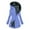 Blue, variant on JURANMO Today's Deals Women’s Winter Coat Fleece Lined Warm Winter Jacket Slim Fit Zipper Quilted Puffer Jackets Plus Size Outwear with Hood Purple S