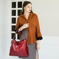 thumbnail image 2 of Bmisegm Sacs à Main pour Femmes Grand Sac Seau de Créateur pour Dames Sac à Main en Cuir Sacs Rouges, 2 of 5