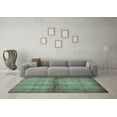 thumbnail image 3 of Ahgly Company Indoor Square Abstract Light Blue Modern Area Rugs, 5' Square, 3 of 4