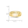thumbnail image 4 of Auriga 10k Yellow Gold 5mm Lightweight Milgrain Half Round Wedding Band for Women Size- 12, 4 of 6