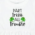 thumbnail image 4 of Inktastic Part Irish All Trouble St. Patrick's Day with Green Clovers Girls Baby Dress, 4 of 5