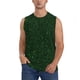 thumbnail image 1 of Fotbe Emerald Green Sparkling Men's Camiseta sin Mangas Estampada para Hombres, Playera Casual para Gimnasio, Entrenamiento, Playa-Large, 1 of 7