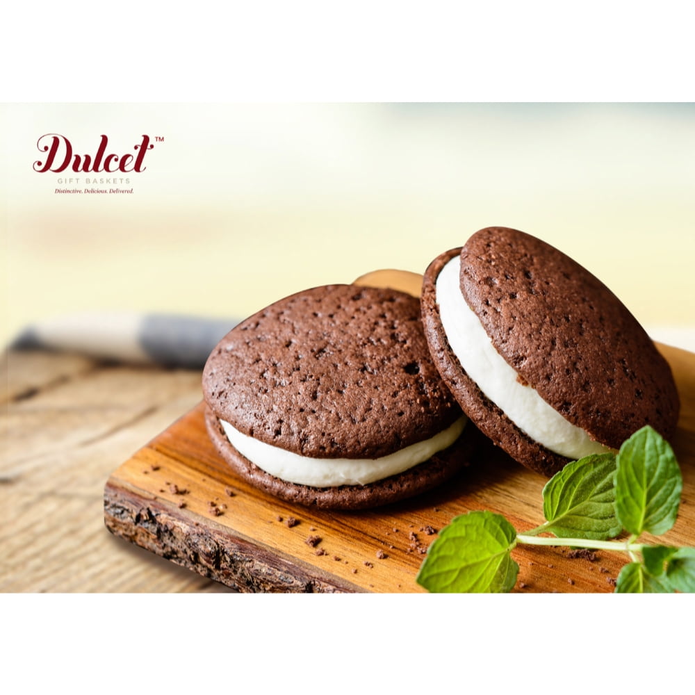 Dulcet Gift Baskets Favorite Chocolate and Red Velvet Whoopie Pies