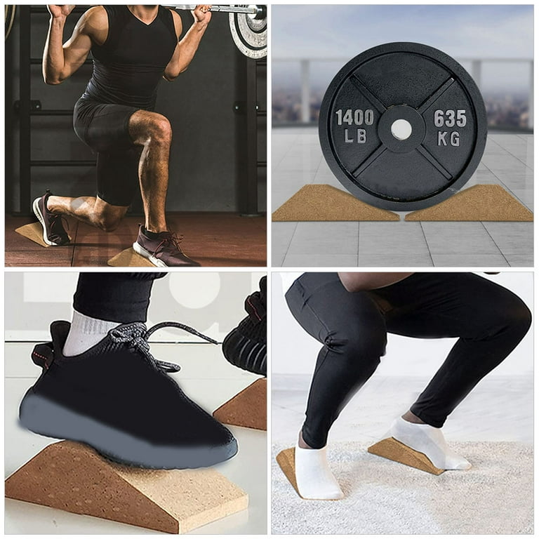 Squat Block Cork Calf Stretch Pedal Stretcher Slant Board Non-slip