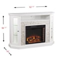 thumbnail image 4 of 45.5" White and Gray Contemporary Corner Convertible Electric Media Fireplace, 4 of 7