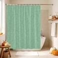 thumbnail image 4 of Grass Green Shower Curtain, Waterproof Shower Curtains for Bathroom, Rustic Farmhouse Solid Color Washable Fabric Bathtub Curtain Set Bath Decor with 12 Hooks Long 72"x84", 4 of 8