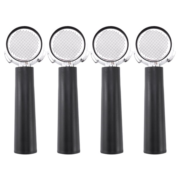 4X Portafiltro de Café Sin Fondo de Acero Inoxidable de 51 mm para Accesorio de Cafetera Profesional