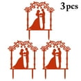 thumbnail image 2 of 3PCS Wedding Cake Topper Acrylic Couples Proposal Cake Pick Cake Decoration, 2 of 6