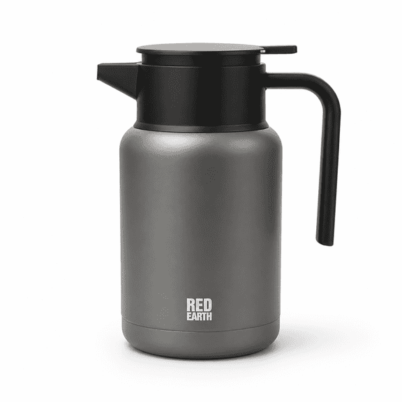 GiNT 54oz Stainless Steel Insulated Coffee Carafe, Double-Walled Vacuum Insulated, Wide Mouth, 1.6L BPA-Free, Charcoal Gray