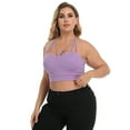 thumbnail image 4 of HDE Women's Plus Size Spaghetti Strap Cami Bralette Bustier Crop Top Lilac - 1X, 4 of 7