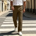 thumbnail image 2 of Enjoytime Men Work Pants Solid Color Stretch Straight Leg Pants Business Casual Dress Trousers with Pockets, 2 of 8