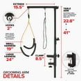 thumbnail image 4 of Modern Innovations Dog Grooming Arm, 12-Piece Dog Grooming Table Arm With Clamp & Tool Kit, Harness +Accessories for Small/Medium Dogs, Shears, Curved & Straight Haircut Scissors, Nail Clippers, Comb, 4 of 7