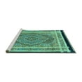 thumbnail image 2 of Ahgly Company Machine Washable Indoor Rectangle Persian Turquoise Blue Traditional Area Rugs, 3' x 5', 2 of 4
