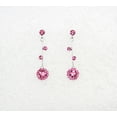 thumbnail image 4 of Faship Gorgeous Pink Rhinestone Crystal Floral Necklace Earrings Set, 4 of 5
