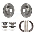 thumbnail image 1 of Transit Auto Rear Disc Rotors Ceramic Pads and Parking Brake Shoes Kit for Car 2015 BMW 328i xDrive Without Blue Painted Calipers with M Sport Package K8T-105479, 1 of 2