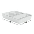 thumbnail image 3 of Decorative Plastic Desk Drawer Organizer Tray, White Smoke (Set of 5) Open Home Storage Bins Organizer Baskets, for Organizing Closet Shelves Drawer Shelf - Ribbed Collection, 3 of 7