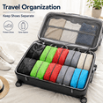 thumbnail image 5 of QXWPBV Travel Shoe Bags, 12-Pack Large Zippered Organizers with Handles, Water-Resistant Oxford Fabric, Assorted Colors, 5 of 9