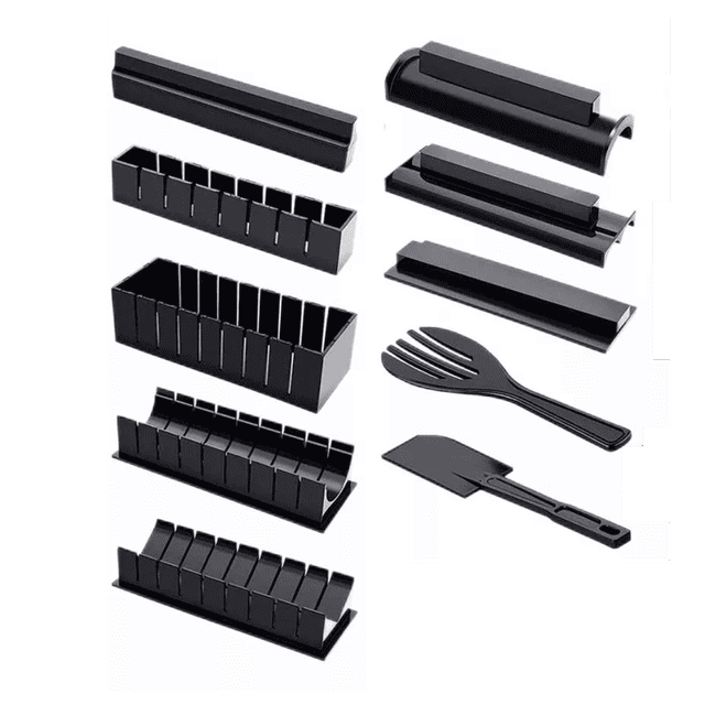 10pcs Kit Herramienta Para Hacer Sushi Molde Comida Japonesa Negro