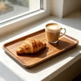 thumbnail image 5 of YingYouFu Solid Wood Rectangular Serving Tray, Acacia Wood Tea Tray Serving Platter, Durable Serving Plate for Cups Snacks Home Living Room Dining Daily Use, 5 of 6