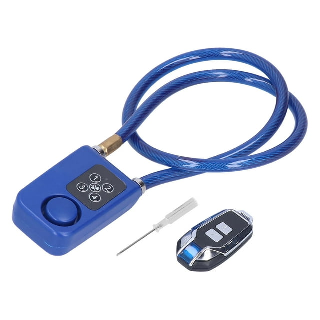 Herwey Alarm Cable Lock, Bicycle Chain Lock 4 Digit For Security