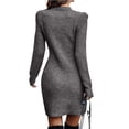 thumbnail image 4 of Txlixc Vestido de punto femenino, mini vestido de manga larga Txlixc moda, 4 of 6
