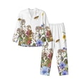 thumbnail image 1 of Fotbe Herbs and Wildflowers Pijama de Hombre con Estampado de Manga Larga, Conjunto de 2 Piezas, Ropa de Dormir Suave y Cómoda con Bolsillos-XX-Large, 1 of 7