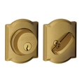 thumbnail image 4 of Single Cylinder Deadbolt Camelot Rose - Antique Brass, 4 of 6