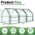 thumbnail image 5 of Greengro Mini Greenhouse, 95" x 36" x 36" Portable Greenhouses for Outdoors with Roll-up Zipper Door, Ground Stakes & 20 T-Shaped Plant Tags, Waterproof UV-Resistant Green House for Indoor Outside, 5 of 7